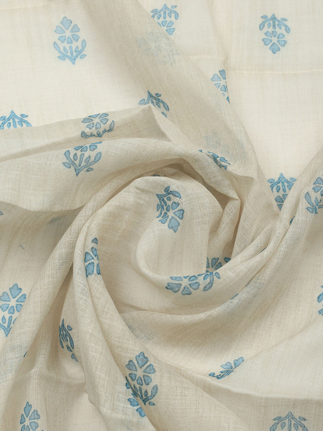 Embroidered Cotton Blend Unstitched Suit With Pant &amp; Dupatta