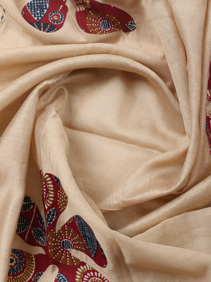 Embroidered, Cotton Blend Unstitched Suit With Pant &amp; Dupatta