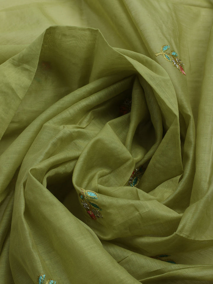 Embroidered Organza Unstitched Suit With Dupatta