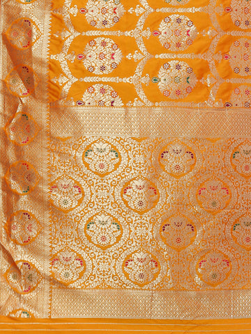 Zari Jaal Woven Art Silk Banarsi Saree