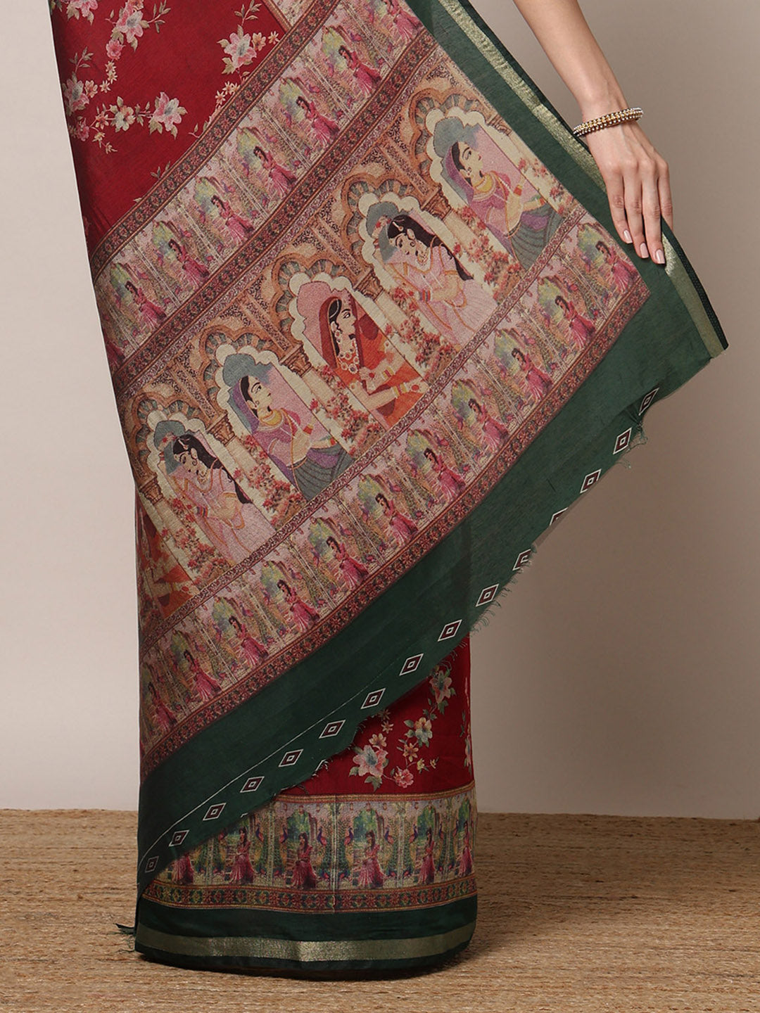 Printed Dola Silk Saree