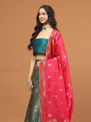 Banarasi Unstitched Choli With Lehenga & Dupatta