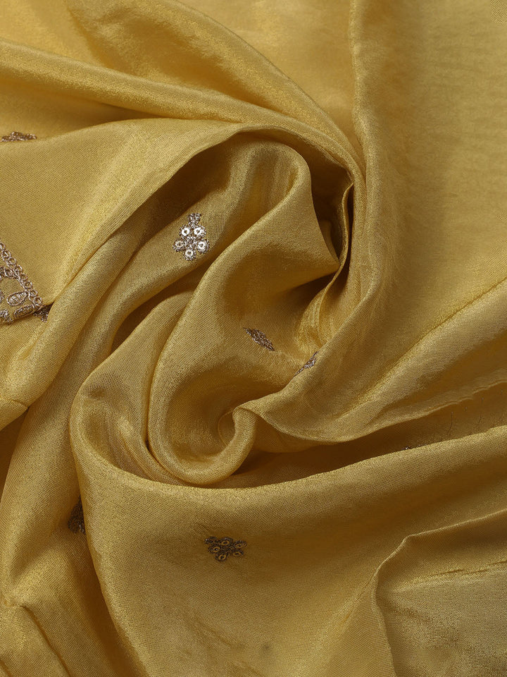 Embroidered Organza Unstitched Kurta With Pant &amp; Dupatta