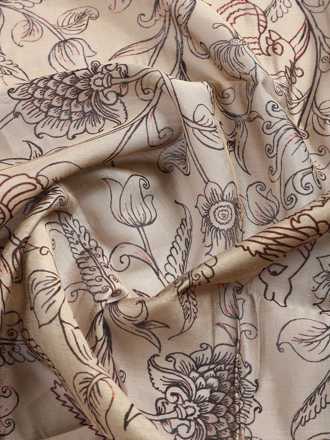 Printed, Cotton Blend Unstitched Suit With Pant &amp; Dupatta