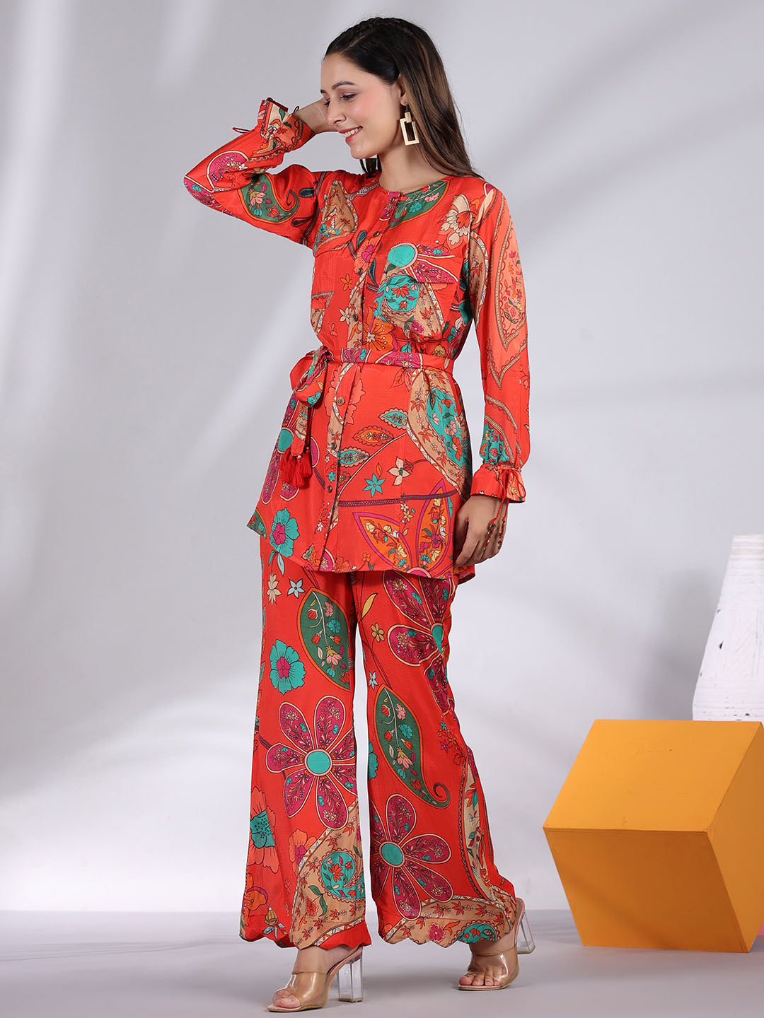 Groovy Co-ord Set with Flare Pants