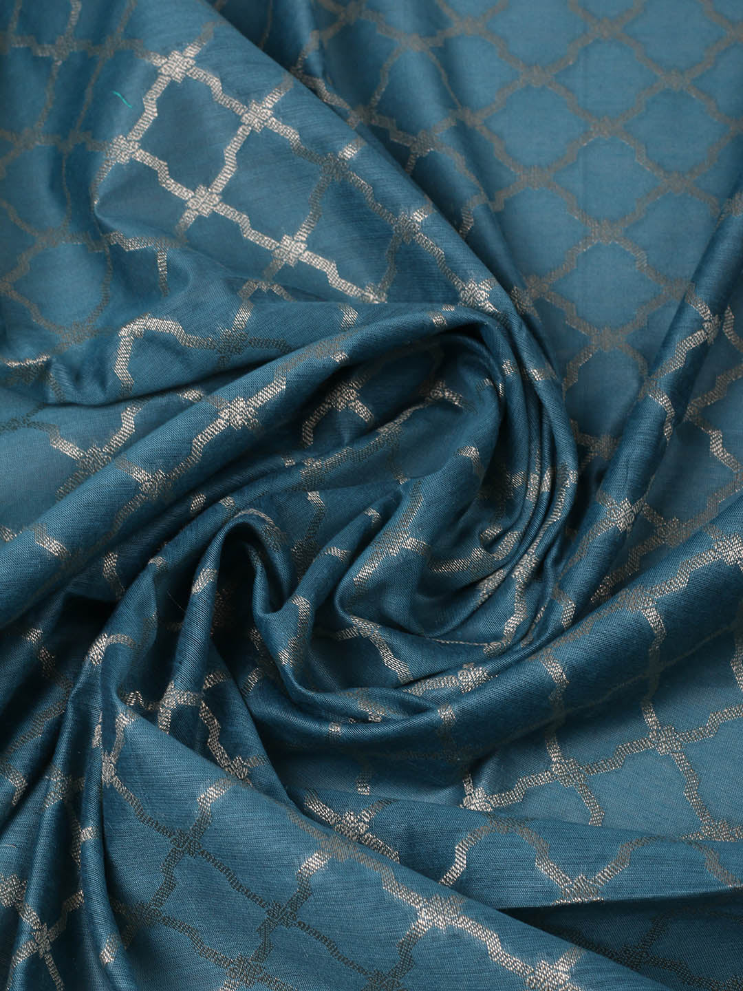 Woven Design Chanderi Unstitched Suit With Pant &amp; Dupatta