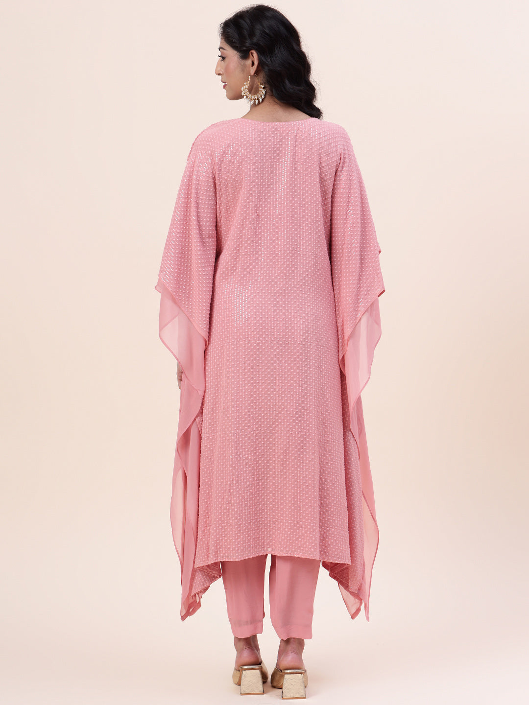 Embroidered Georgette Kurta With Palazzo
