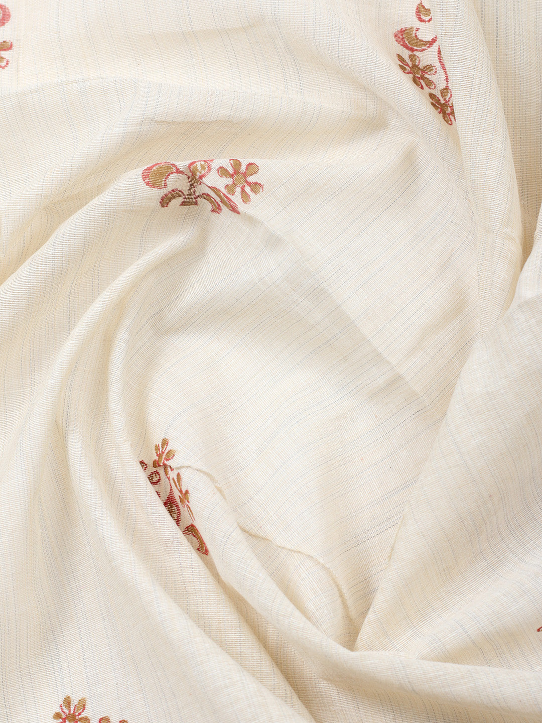 Printed Cotton Blend Unstitched Suit With Pant &amp; Dupatta