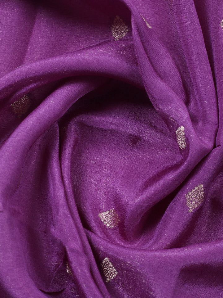 Woven Design Chanderi Unstitched Suit With Pant &amp; Dupatta