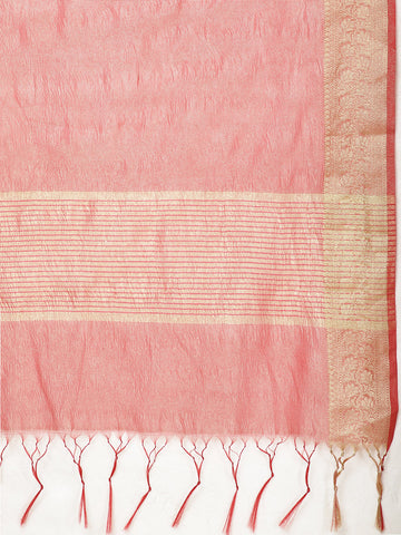 Plain Zari Border Woven Cotton Saree