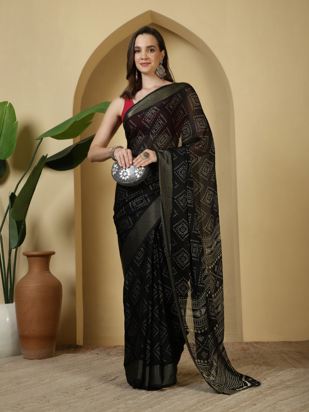 Digital Printed Chiffon Saree