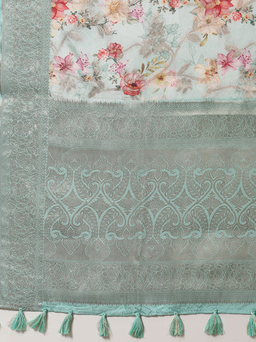 Floral Printed Handloom Saree