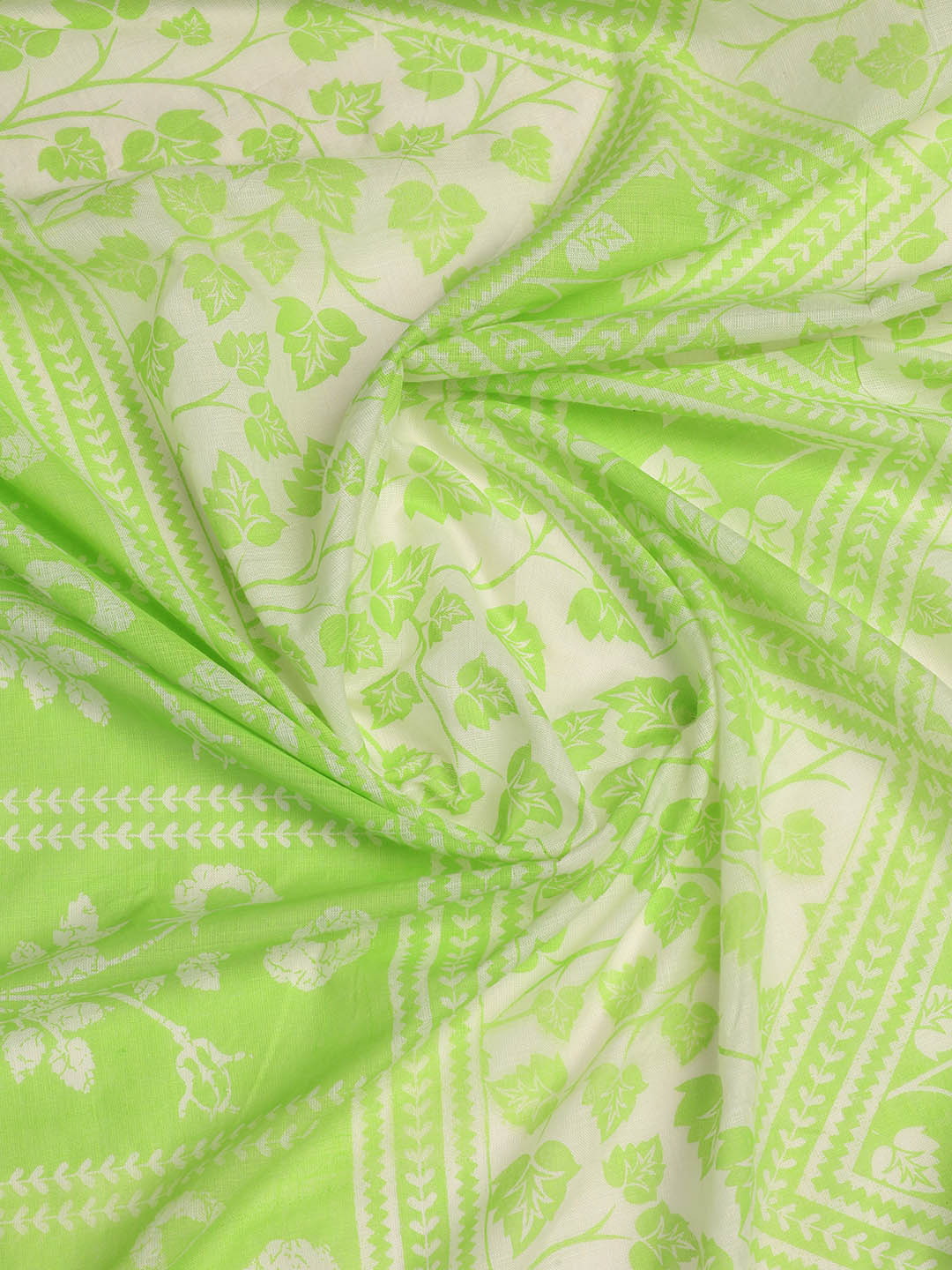 Printed Cotton Blend Unstitched Suit With Dupatta