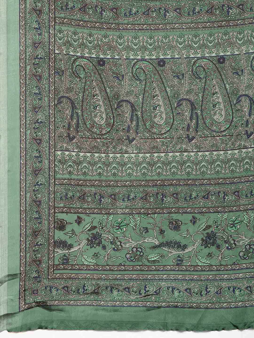 Digital Printed Crepe Woven Saree