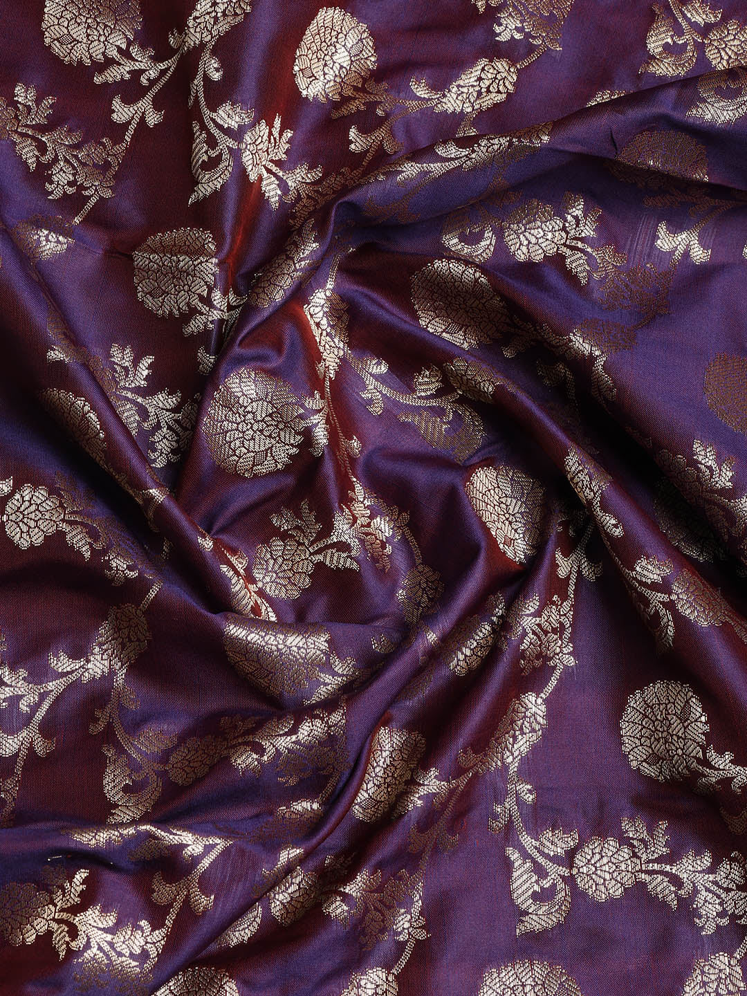 Woven Banarasi Chanderi Unstitched Suit With Dupatta