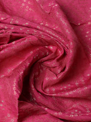 Embroidered Chanderi Purple Unstitched Suit With Pant & Dupatta