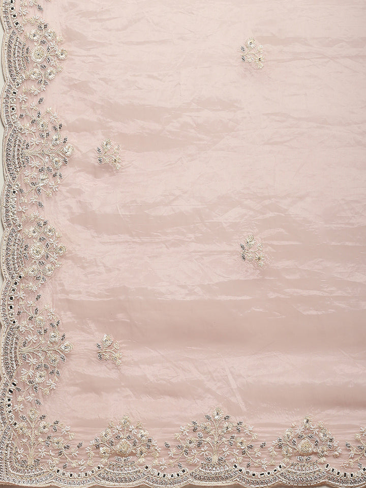 Stone Work Organza Saree