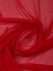 Embroidered Chanderi Hot Pink Unstitched Suit With Pant & Dupatta