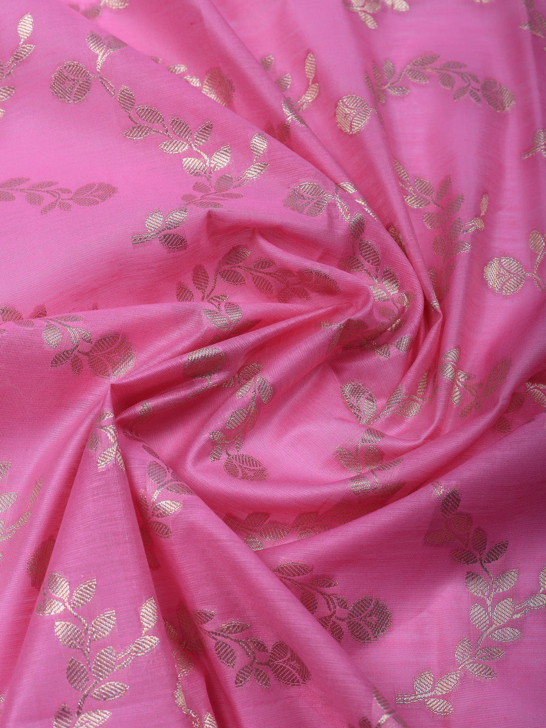 Woven Design Chanderi Unstitched Suit With Pant &amp; Dupatta