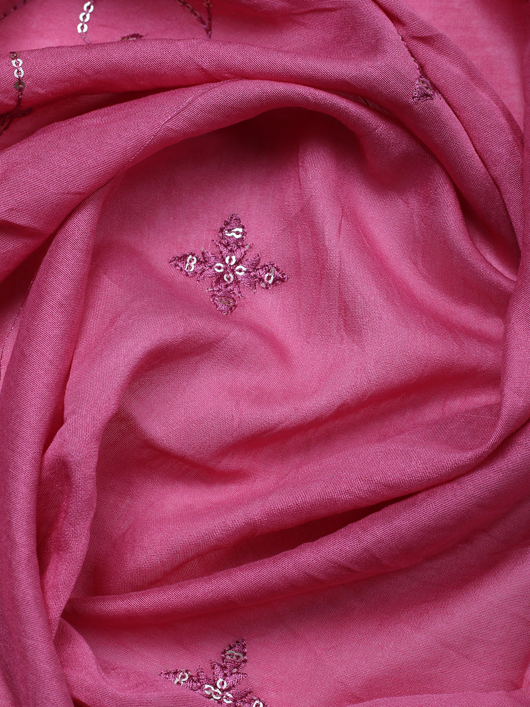 Embroidered Cotton Unstitched Suit With Pant &amp; Dupatta