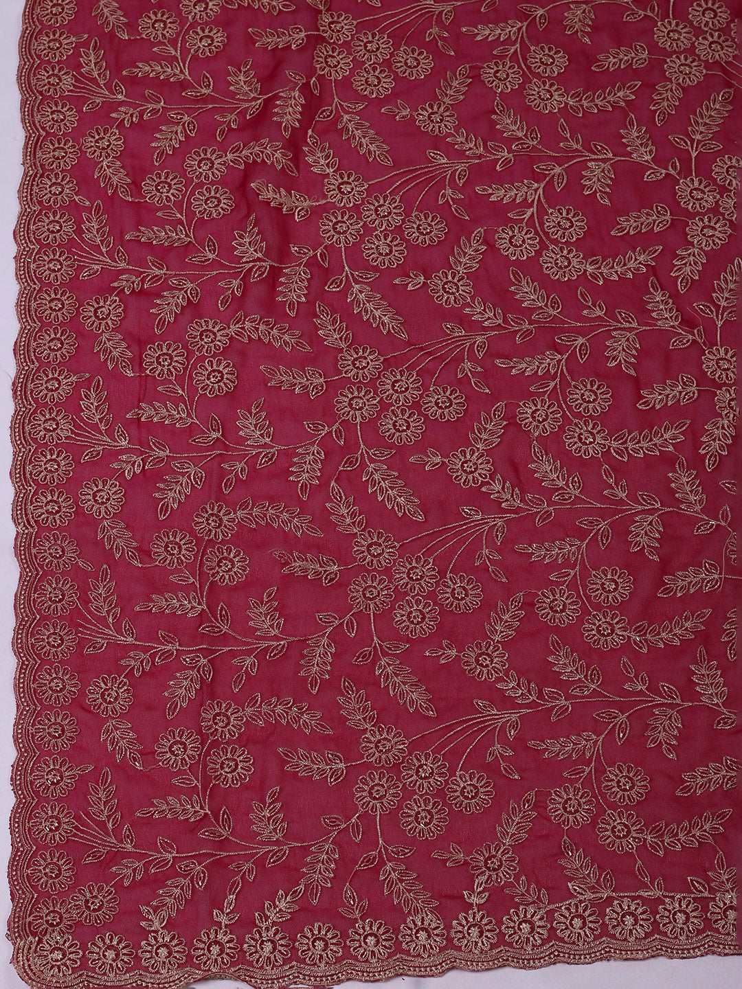 Floral Booti Embroidered Georgette Saree