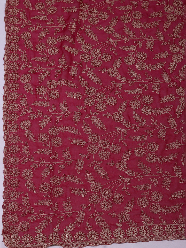 Floral Booti Embroidered Georgette Saree