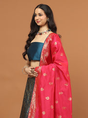 Banarasi Unstitched Choli With Lehenga & Dupatta