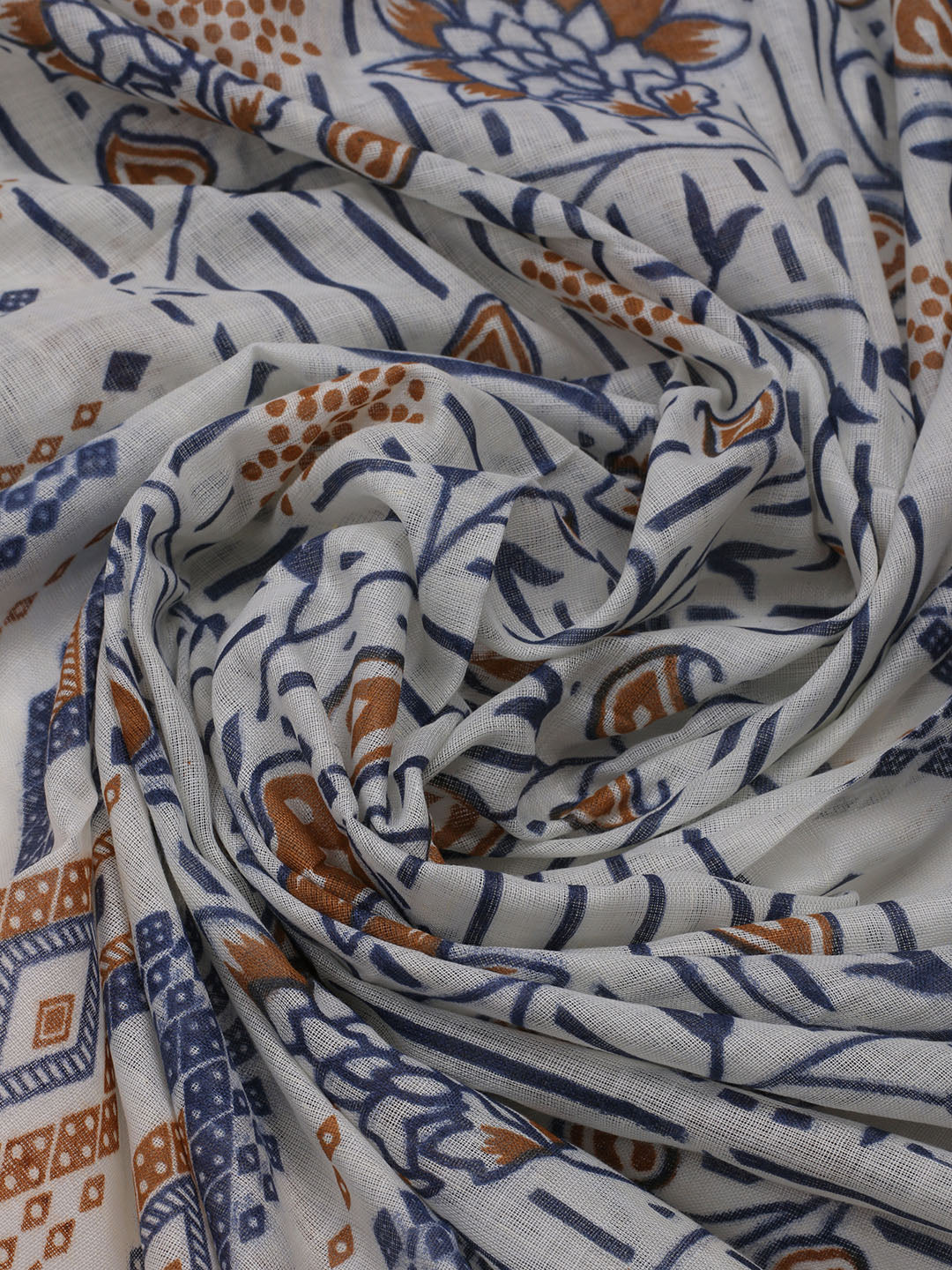 Neck Embroidered Cotton Blend Unstitched Suit With Dupatta