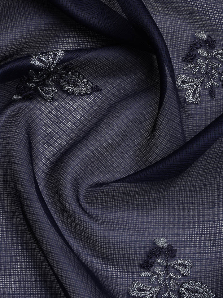 Embroidered Cotton Blend Unstitched Suit With Dupatta