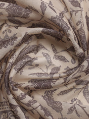 Embroidered Chanderi Unstitched Suit With Pant & Dupatta