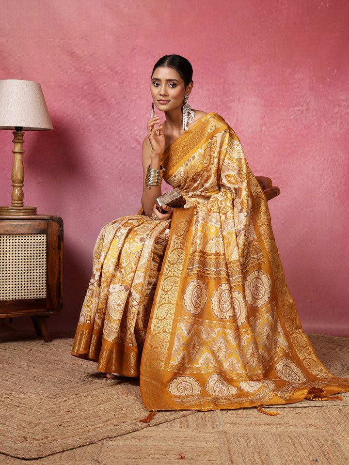 Printed Art-Tusser Saree