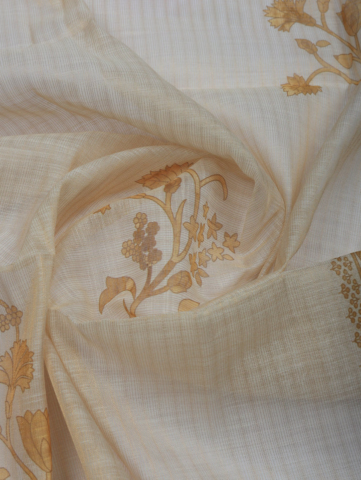 Embroidered Tissue Unstitched Suit With Pant &amp; Dupatta