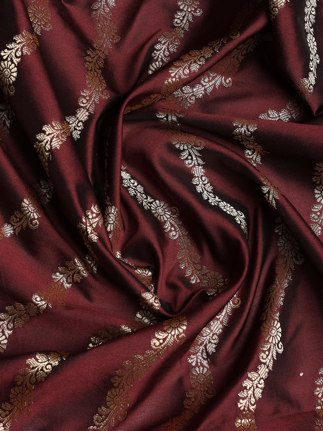 Woven Banarasi Chanderi Unstitched Suit With Dupatta