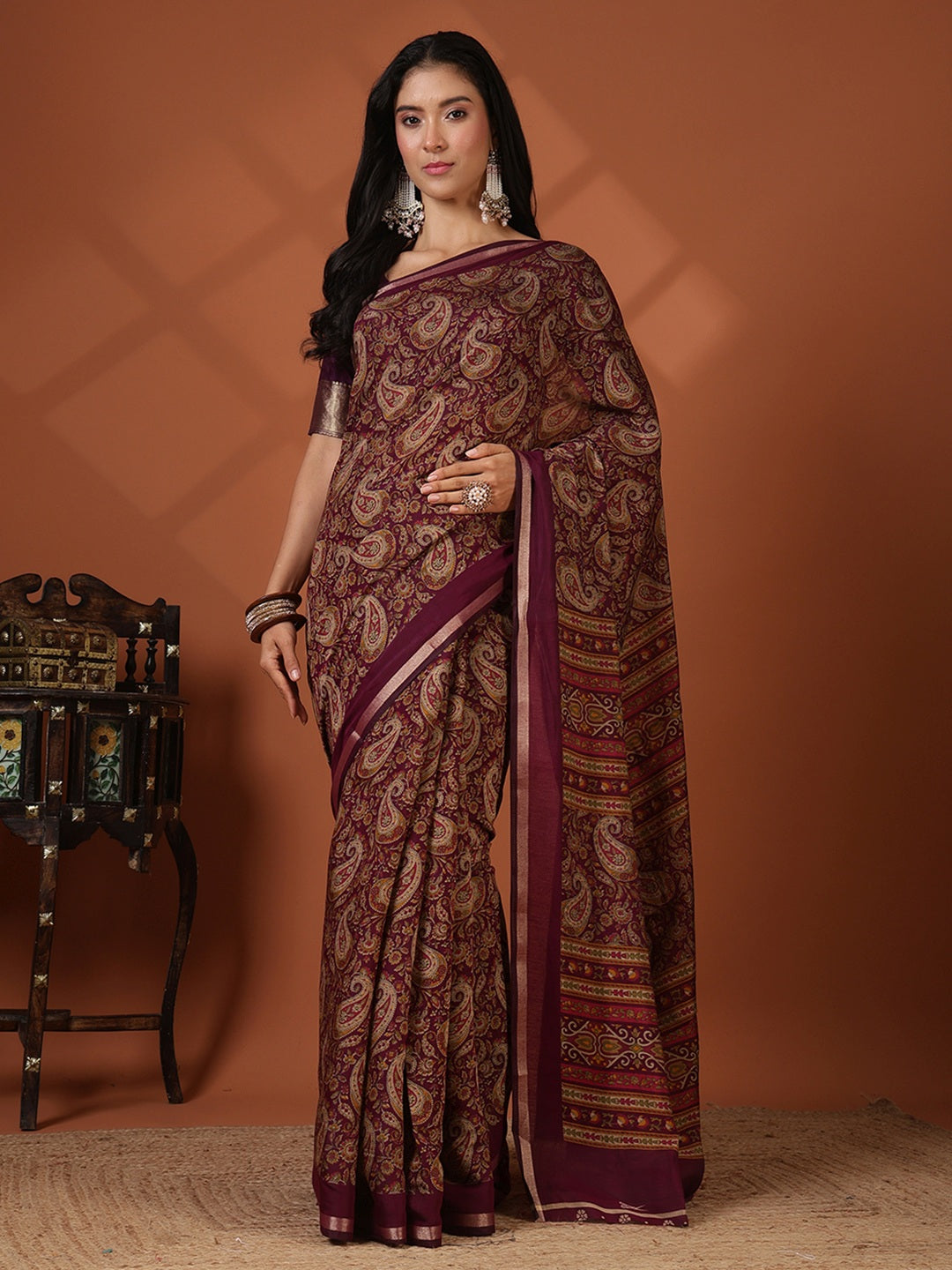Digital Printed Art Silk Saree