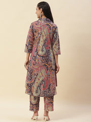 Paisley Printed Cotton Kurta Set