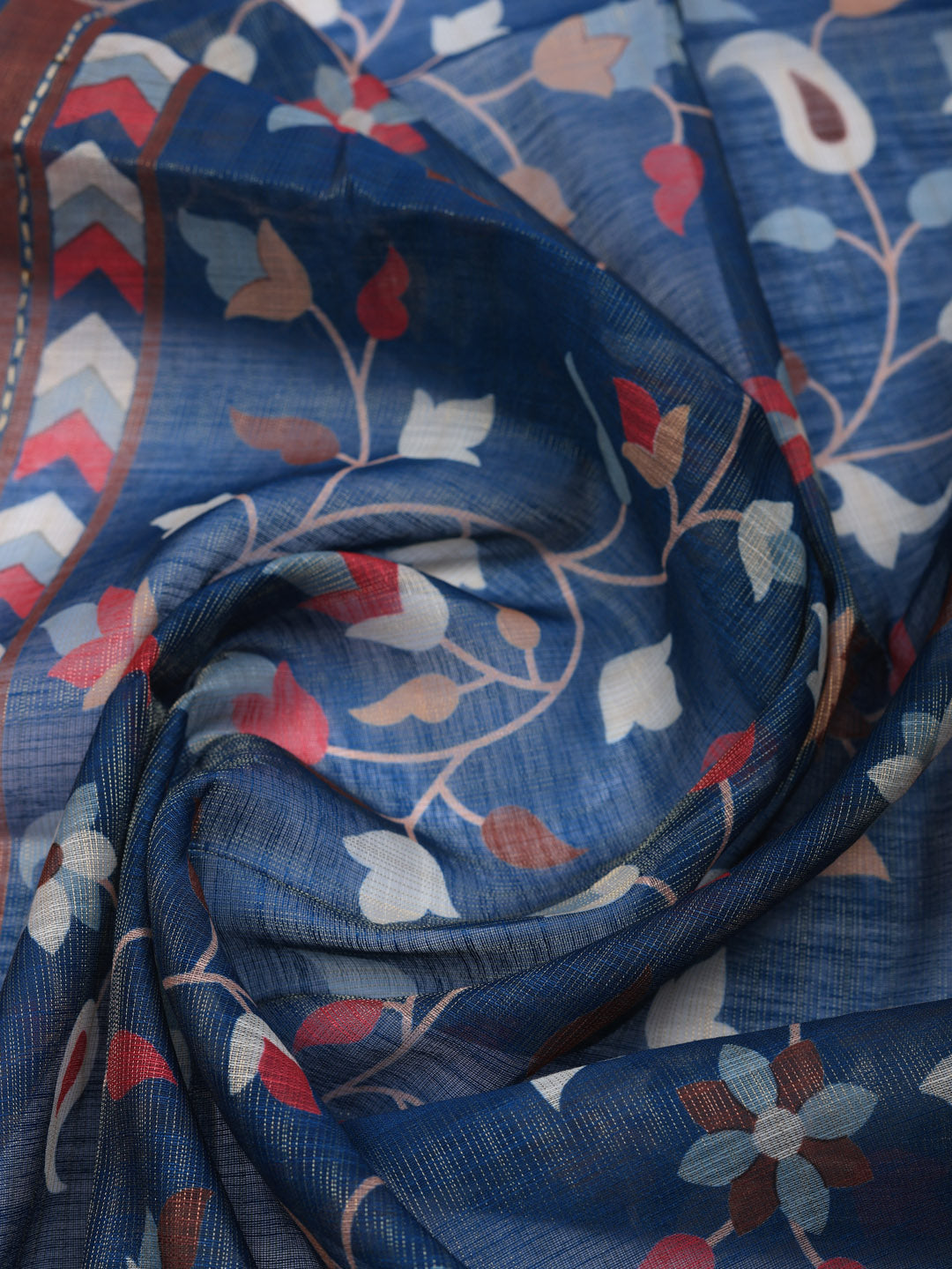 Embroidered Tissue Unstitched Suit With Pant &amp; Dupatta