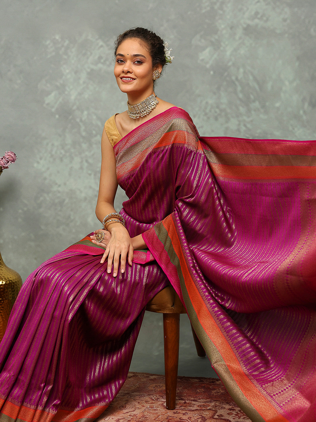 Wovn Border Art Silk Saree