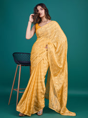 Sequins Embroidery Georgette Saree