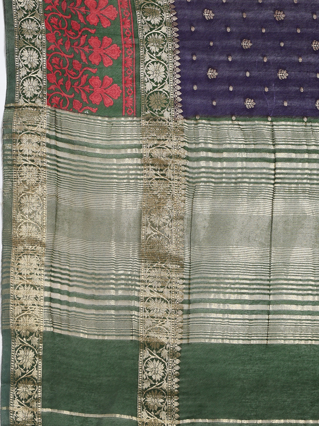 Digital Printed Cotton Blend Woven Saree