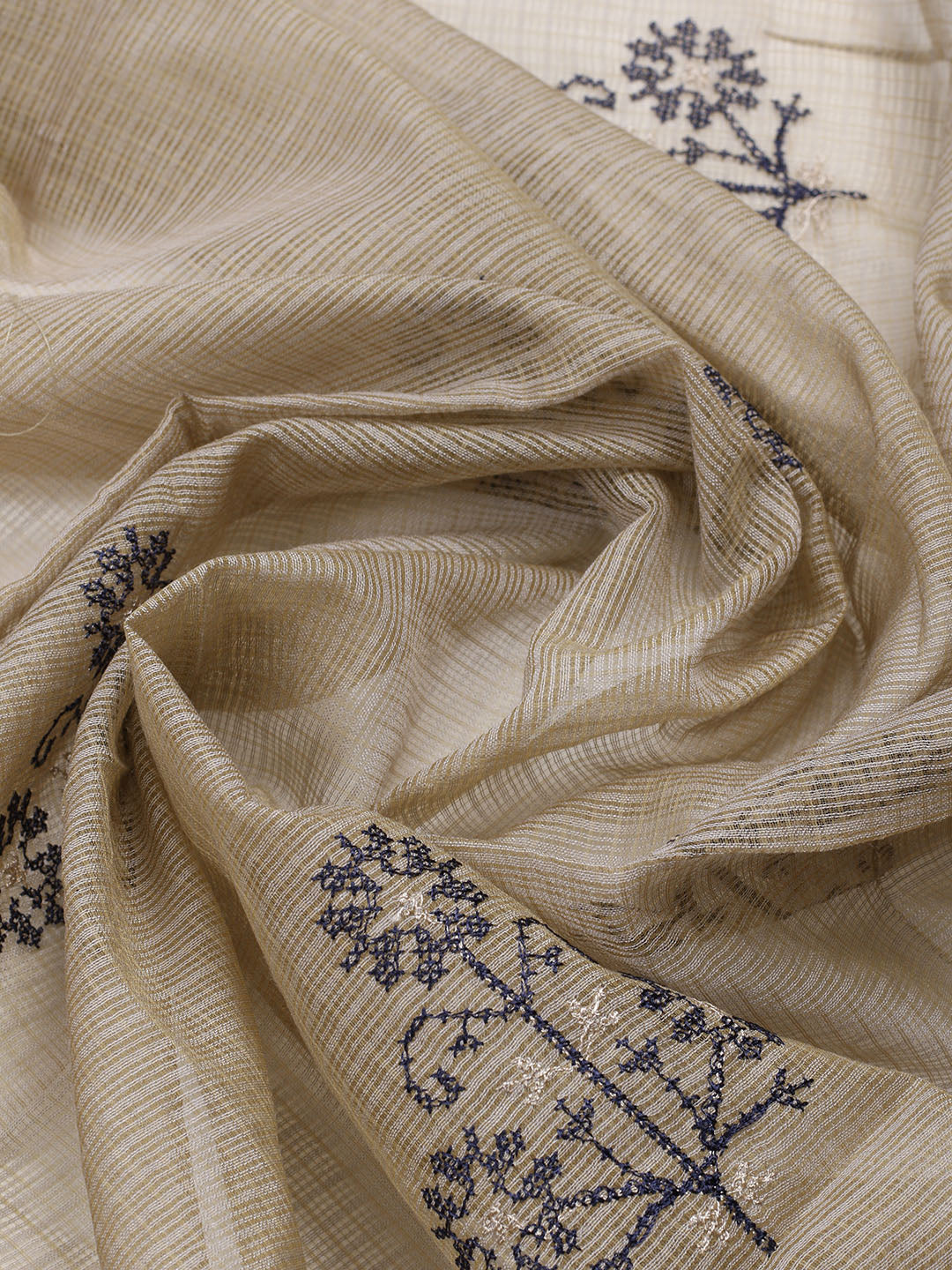 Neck Embroidered Cotton Blend Unstitched Suit With Dupatta