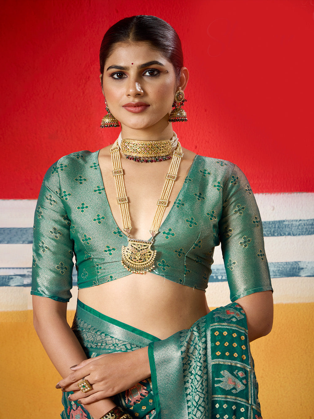 Abstract Print Georgette Saree
