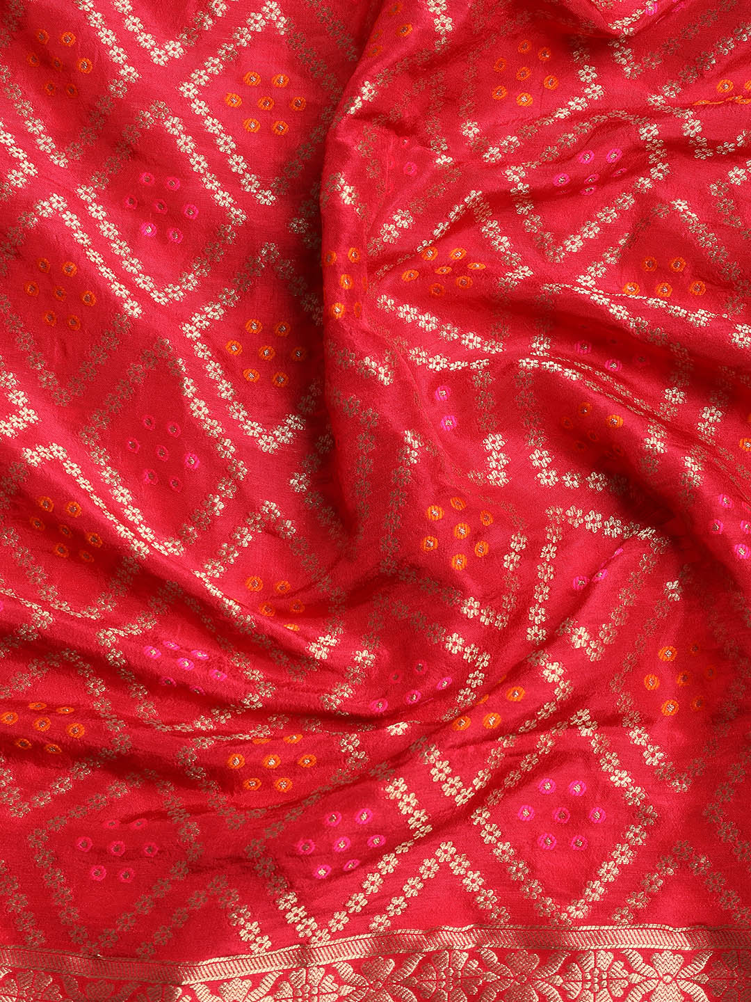 Embroidered Chanderi Unstitched Suit With Dupatta