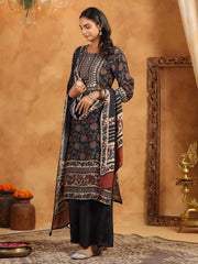 Printed Muslin Kurta With Palazzo & Dupatta