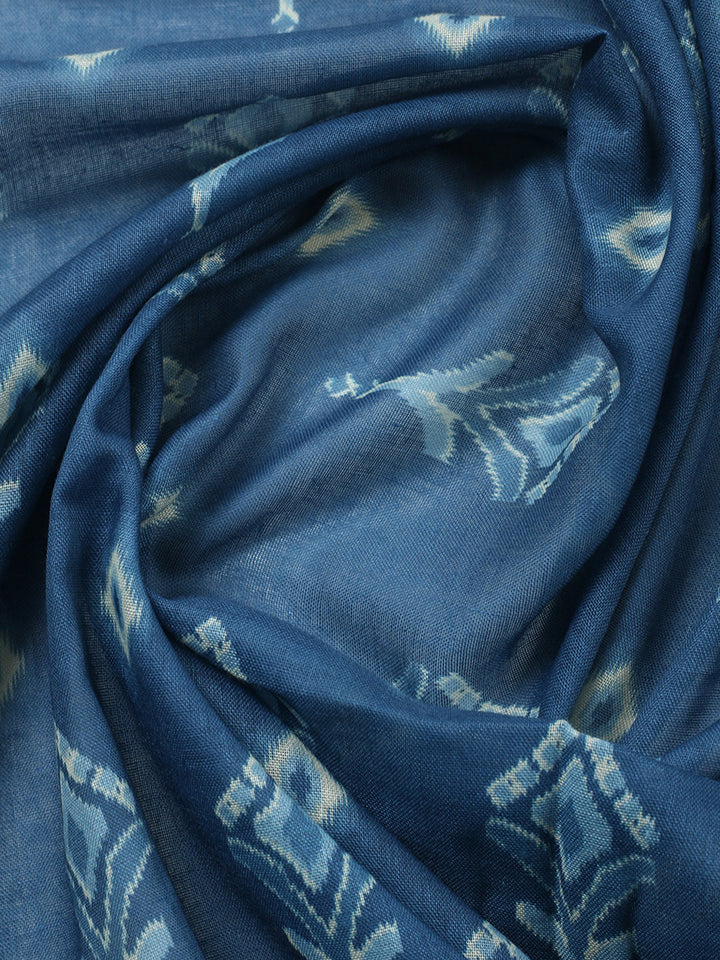 Embroidered Cotton Blend Unstitched Suit With Pant &amp; Dupatta