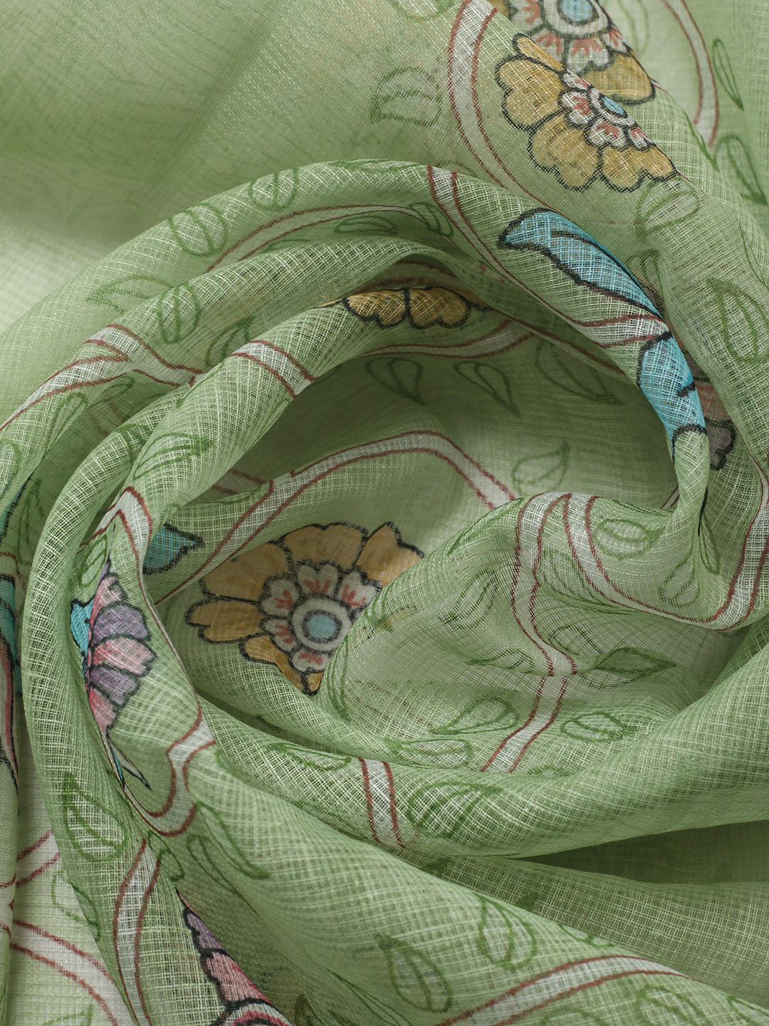 Embroidered Cotton Blend Unstitched Suit With Pant &amp; Dupatta