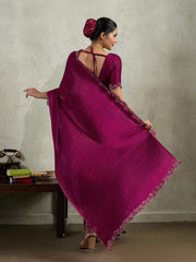 Embelished Satin Saree