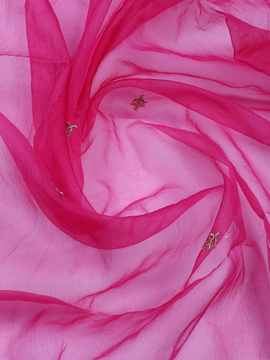 Neck Embroidered Chanderi Unstitched Suit With Dupatta