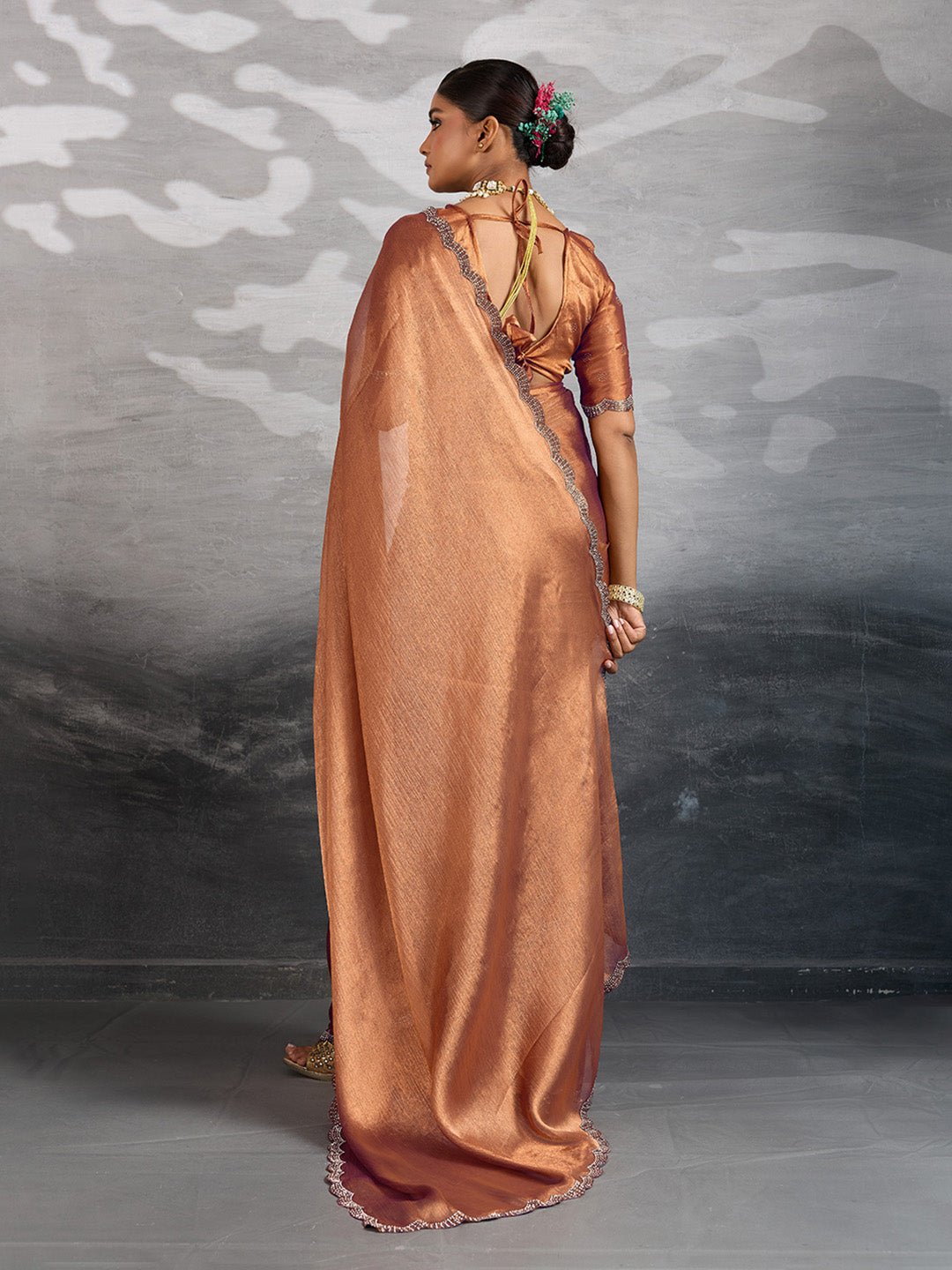 Woven Border Tissue Saree
