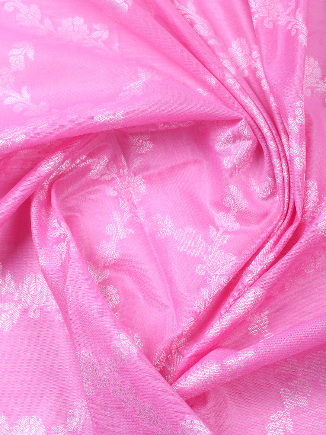 Woven Design Chanderi Unstitched Suit With Pant &amp; Dupatta