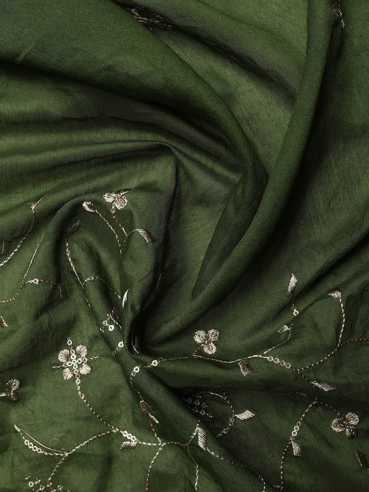 Neck Embroidered Cotton Blend Unstitched Suit With Dupatta